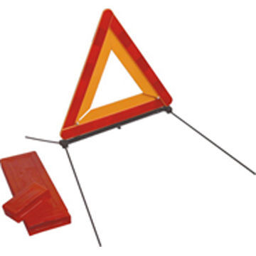 Warning triangle, property bearing of single-side reflection