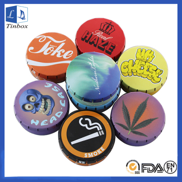 Round Metal Click Box For Candy Bulk