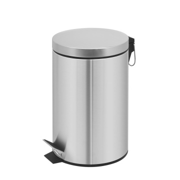 12L Mirror Finish Round Shape Foot Bin