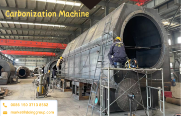 Automatic Bamboo Charcoal Making Machine High Yield Carbonization Furnace Eco-Friendly Biochar Production Equipment