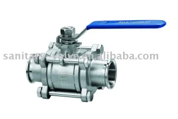 Stainless steel three-piece ball valve