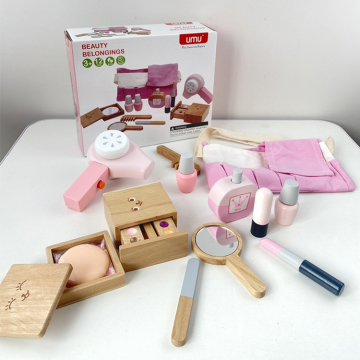Role-Play Cosmetics, Accessories & Wooden Beauty Salon Set: The Perfect Toy for Little Fashionistas