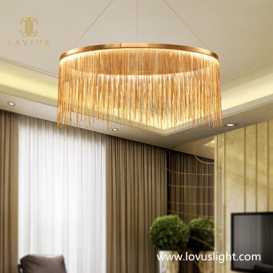 Small creative tassel shaped chandelier Villa light luxury custom chandelier