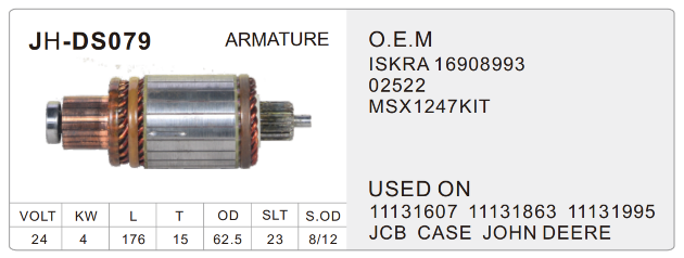 Iskra truck starter parts-JH-DS079-X