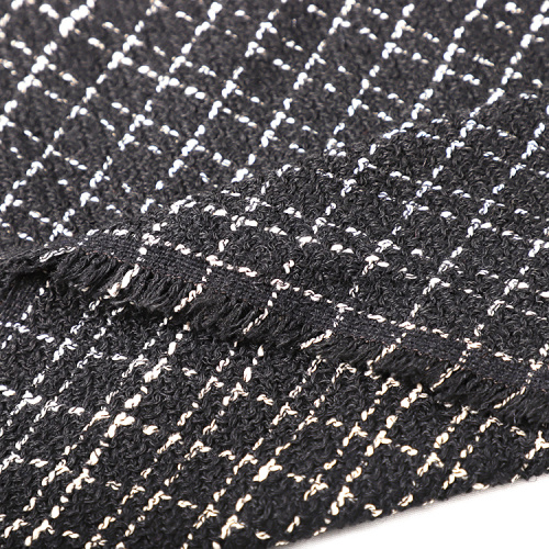 Jacquard à rayures noires et blanches