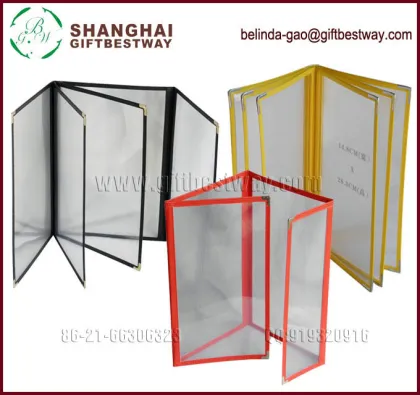 Three panels with 6 views types of plastic folders types of plastic folders