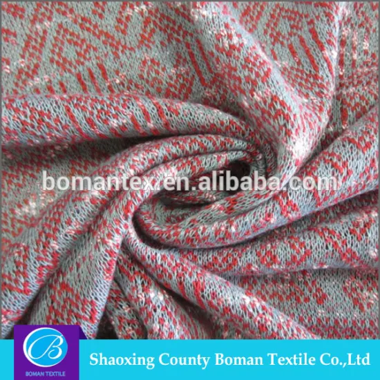 One side colorful geometric figure knit fabric
