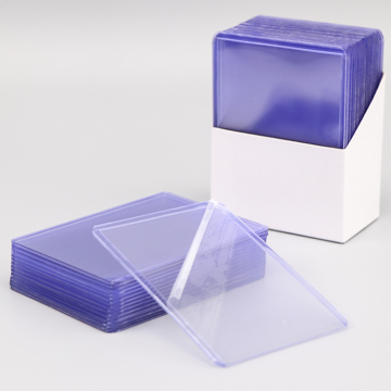 Super Clear Premium Toploader Baseball 35pt 55pt 75pt 150pt 3x4 Sleeves Case Magnetic Card Holders Blue Toploader Card Holder