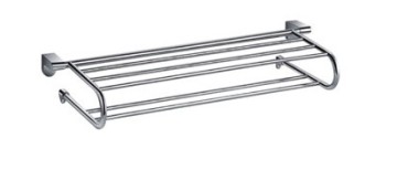 Contemporary bathroom chrome plating accessories towel rack with one tier