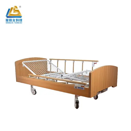 Manual double-crank nursing bed