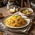 Molho de soja congelado arroz frito