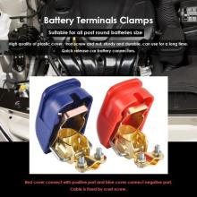 1 Pair 12V Quick Release Battery Terminals Clamps Clip for Car Caravan Boat for All Post Round Batteries Size