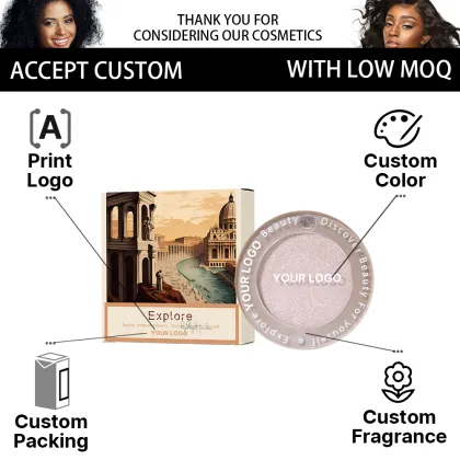 Custom Logo Glitter Highlighter Powder for Cosmetics