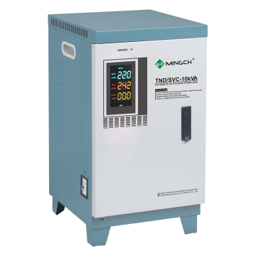 Single Phase Automatic Voltage Regulator (SVR) with Copper Servo Motor for 120V, 220V, 230V Input, 5KVA to 20KVA Capacity