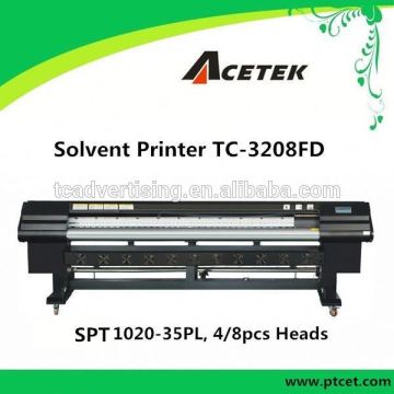High quality printer Acetek TC-3208FD with 8head SPT 1020 printing machine for car sticker