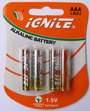 LR03 1.5v aaa alkaline battery