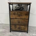 bedroom furniture wooden bedside nightstand with drawers