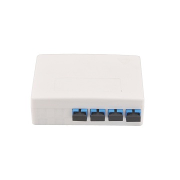 Fiber Wall Outlet Box with 4 SC Ports