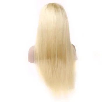 Wholesale Middle Part 613 Blonde 13x1 Lace Pre Plucked 130% 150% 180% Remy Wig 100% Human Hair Extensions Wig