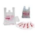 Food Packaging Thank You Smiley Face Printing Plastic T Shirt Bags