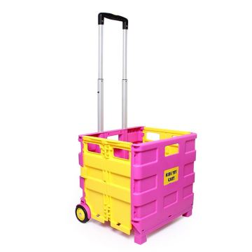 Color Custom Folding Shopping Cart with Wheels