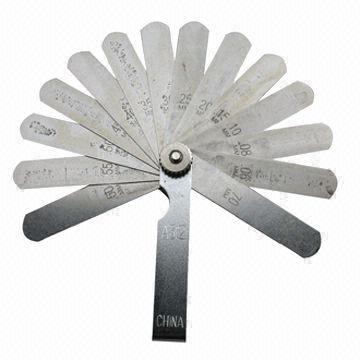 Metric Feeler Gauge with 15 Blades and 3 Inches Length, Available in Various Sizes