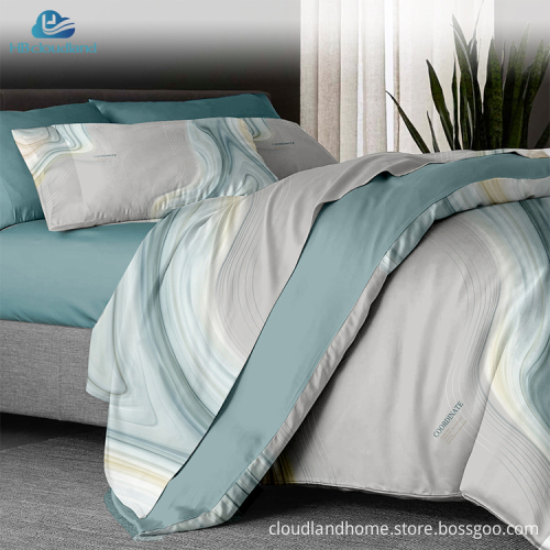 Cloudland Qili Printed Designer 100% Cotton Duvet Cover Set Queen Size 3 Pieces