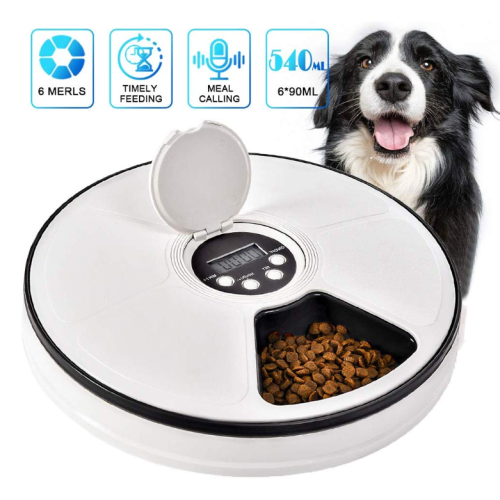 Zeitgesteuertes Feed 6 Mahlzeit-Tabletts-PET-Feeder