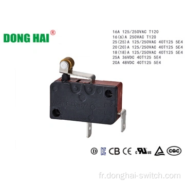 Interrupteur Fin De Course HUAZIZ - Lot De 30 Micro-Switch à Levier à Galet Rouge - 250V 5A