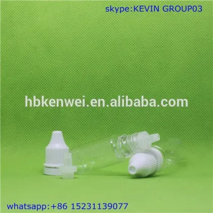 PET tamper proof dropper e-cig liquid bottles empty 10ml
