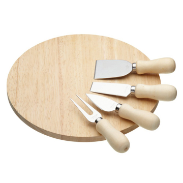 Round Cheese Board Set with Cheese Knives