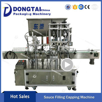Particles Sauce Filling Capping Machine