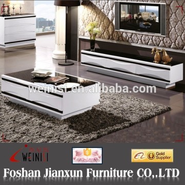 861# Hot sale 4drawers high gloss white tv stand furniture for living room