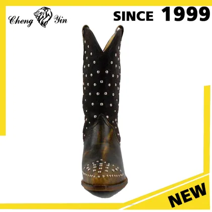 Mexican selling soft comfort Leather female cowboy boots