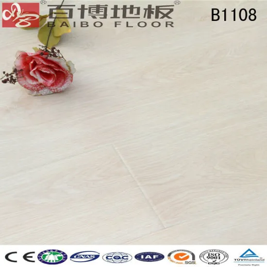 light color Laminate engineered flooring V-groove