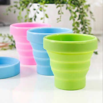 Heat resistant Portable Food grade silicone collapsible cup