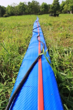 PU Bore Water Well Rising Drop Pipe Underground Mining Extracting Layflat Hose Flexible Pipe for Submersible Pump
