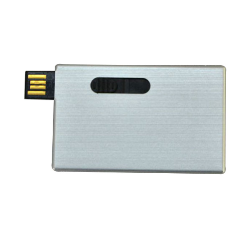 도매 푸시 풀 메탈 카드 Pendrive