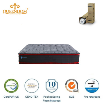 Comfortable Memory foam king coil pocket spring mattress