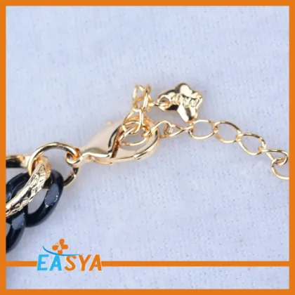 Beads Star Pendant Attached Chain Bracelet