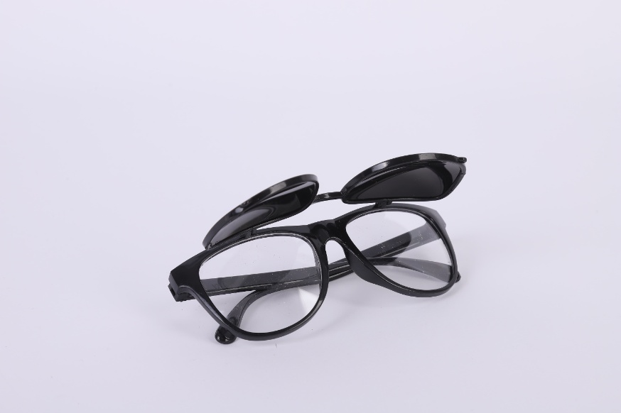 Flip safety glasses