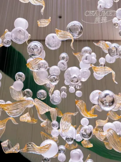 Creative hot custom ball chandelier custom large hotel chandelier