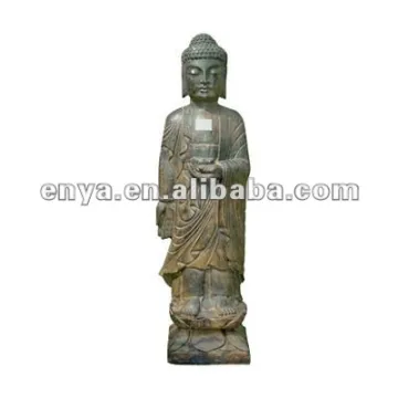 Antique Marble Standing Buddha Statue, Religious Sculpture