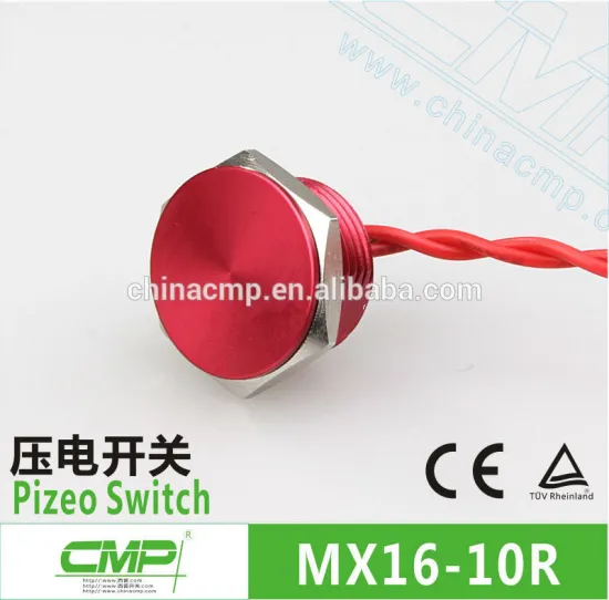 16mm CMP aluminium alloy momentary or latching waterproof ip68 piezoelectric pushbutton