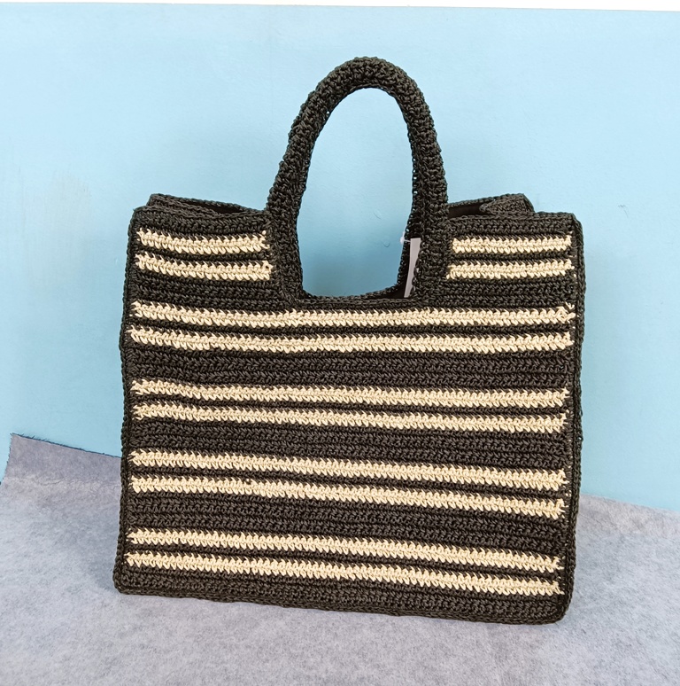 Bolsa de crochê de senhora ss24 / saco de palha tecido