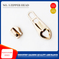 Peach Heart Metal Zipper Head