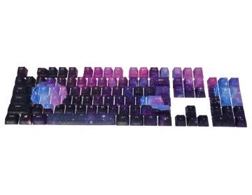 Starry Purple Dye-Sublimation PBT Keycaps 104-Key Cherry Profile