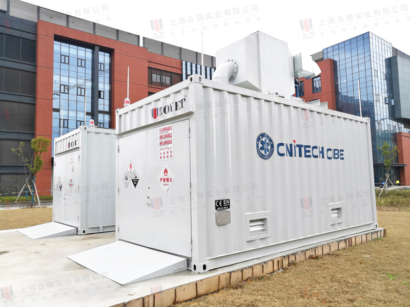 Outdoor chemical storage container with CE EN60079