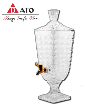 juice jar machine made glass fruit juice jar