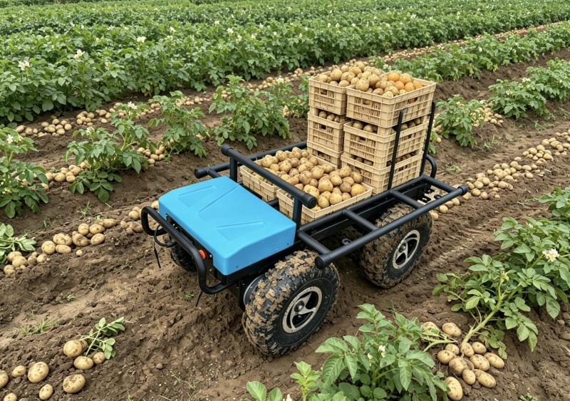 100KG Electric Autonomous Transport Vehicle Family Farm Remote-control Vehicle